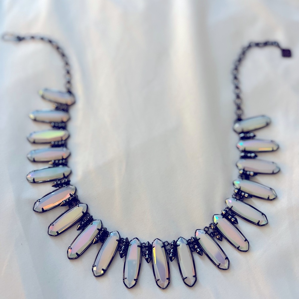 Kendra Scott-Opalite Gabriella and Gunmetal Necklace